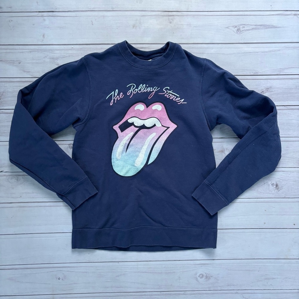 Navy Blue Rolling Stones Crewneck